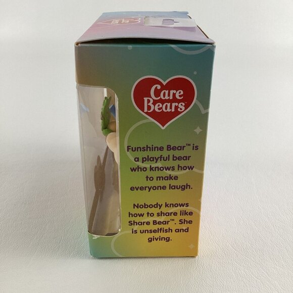 Care Bears Funshine Share Bear Collectible Flocked Poseable Figures TCFC 2024 - Picture 3 of 6